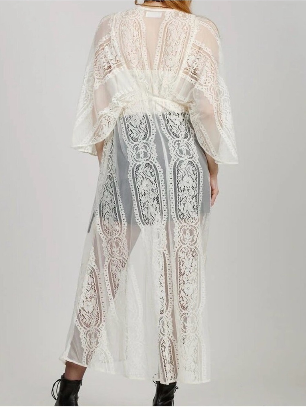 Band of the Free Lace Duster Kimono Cover-Up | NWT | Size Small | Boho Festival - Picture 4 of 13